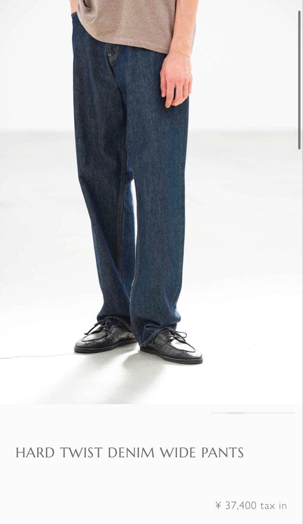 パンツ AURALEE HARD TWIST DENIM WIDE PANTS 28