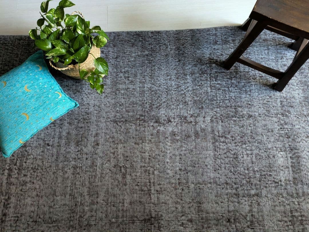 111×207 オーバーダイニュアンスグレー　トルコヴィンテージラグ