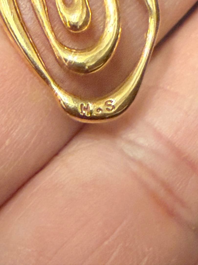 希少　西城秀樹　指紋モチーフ　ペンダントトップ　ゴールド　18金　通常入手不可