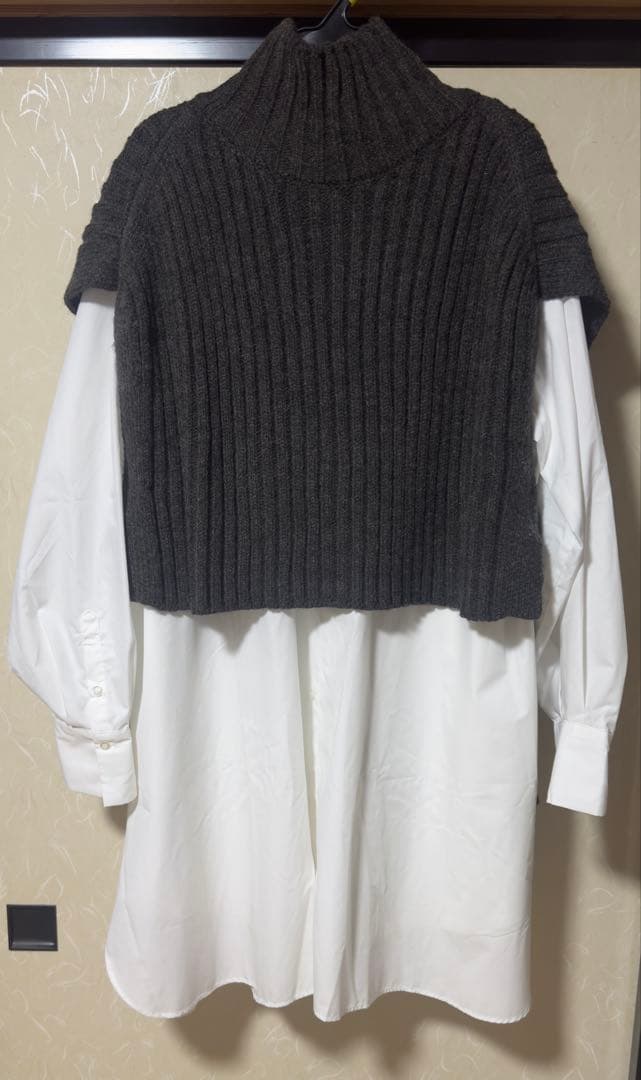 Apuweiser-riche 鈴木愛理コラボ ニットベスト シャツワンピース