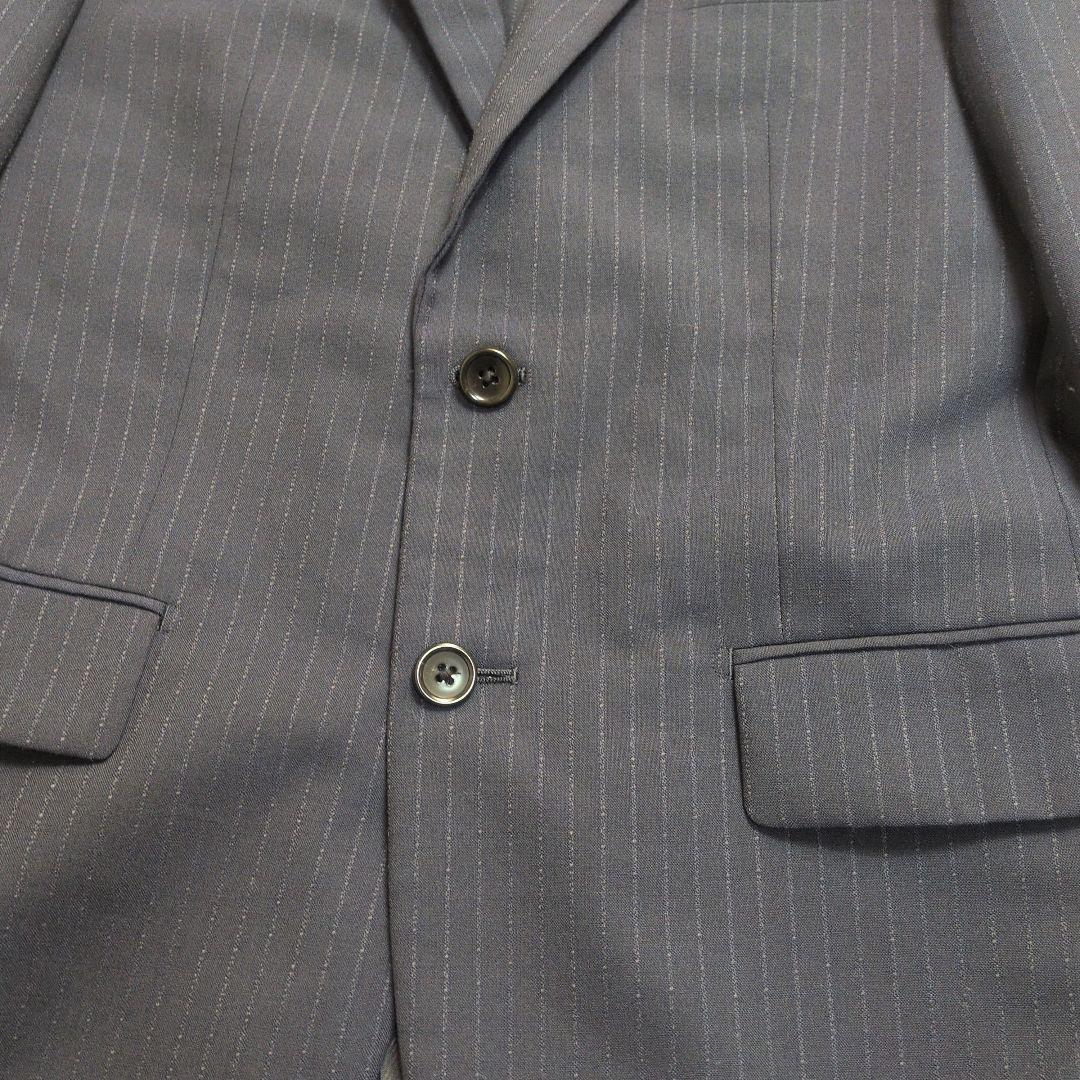 【コムサイズム✨3ピース✨S】スーツ セットアップ ストライプ 背抜き 夏用