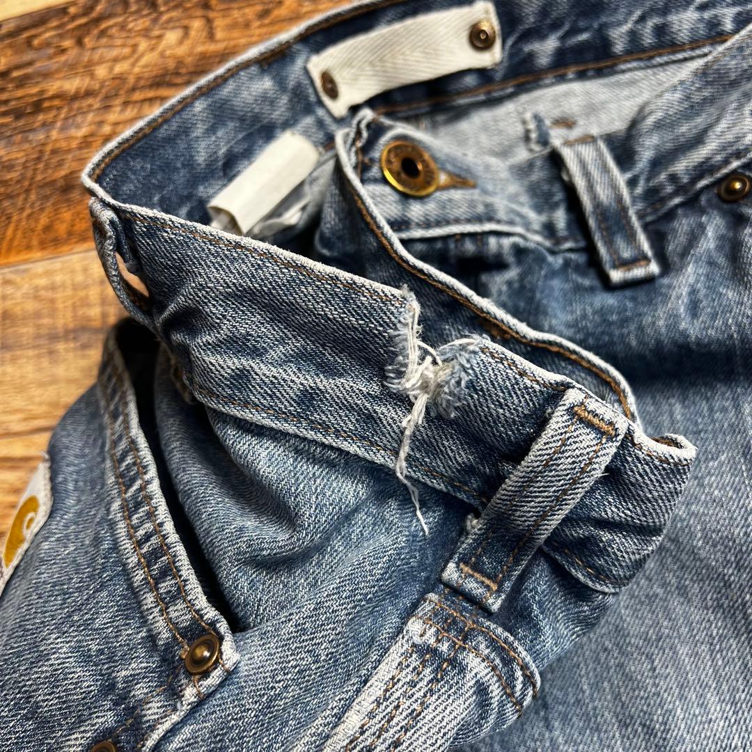 g*o様 Carhartt ダブルニー デニムワークパンツ フェード 雰囲気系