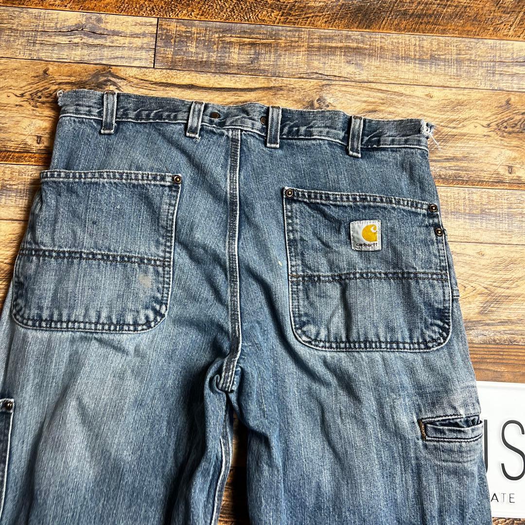 g*o様 Carhartt ダブルニー デニムワークパンツ フェード 雰囲気系