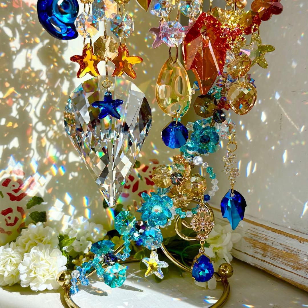 秋の海✩.*˚ SWAROVSKI置き型サンキャッチャー ✩.*˚