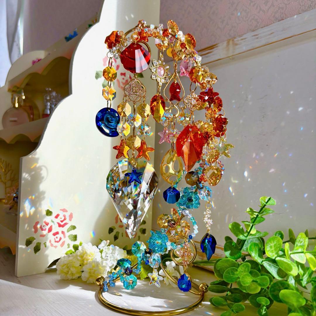 秋の海✩.*˚ SWAROVSKI置き型サンキャッチャー ✩.*˚