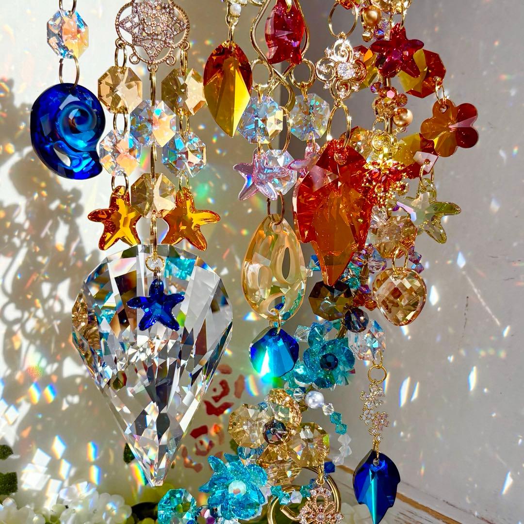 秋の海✩.*˚ SWAROVSKI置き型サンキャッチャー ✩.*˚