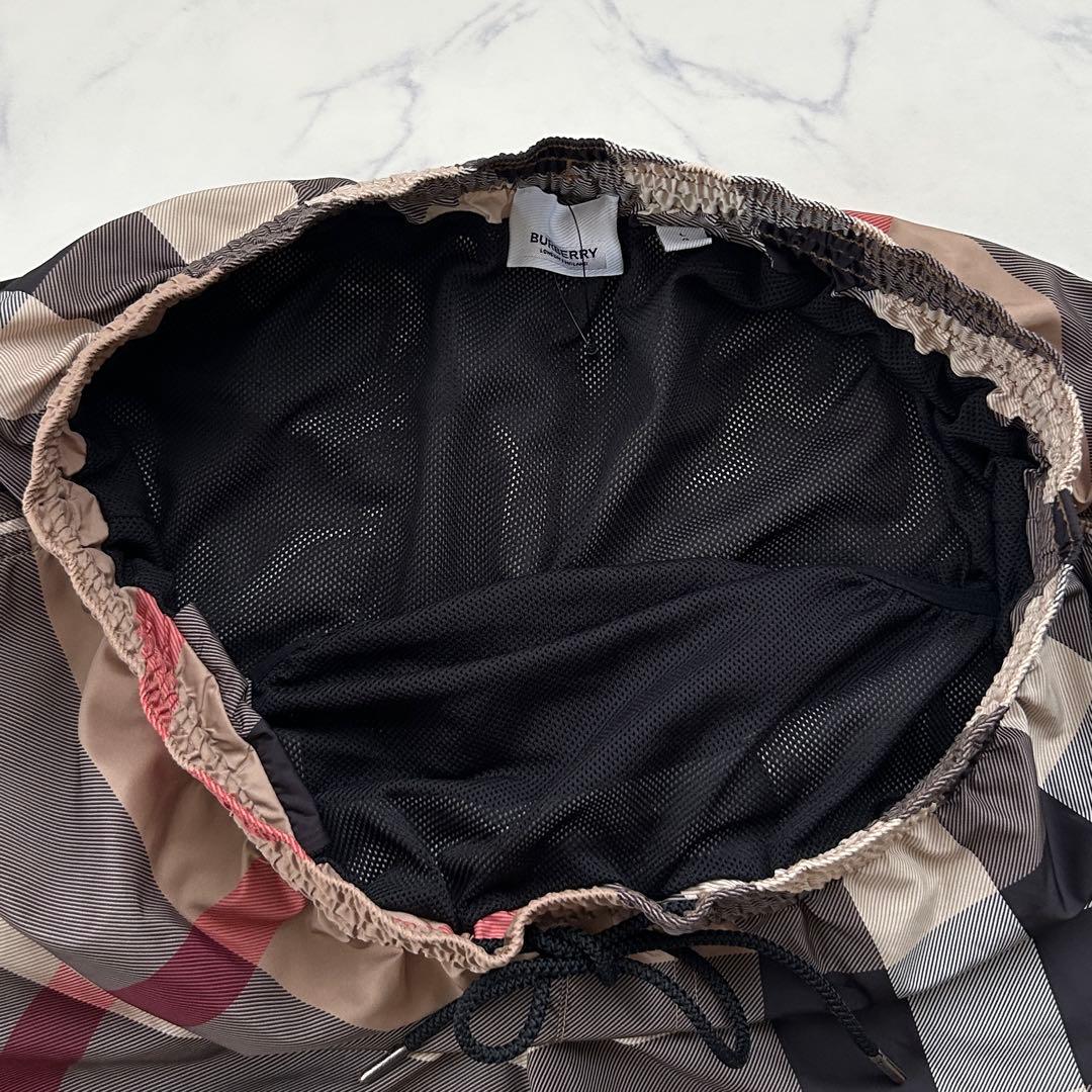現行 バーバリー ハーフパンツ ノバチェック メガチェック ナイロン LG