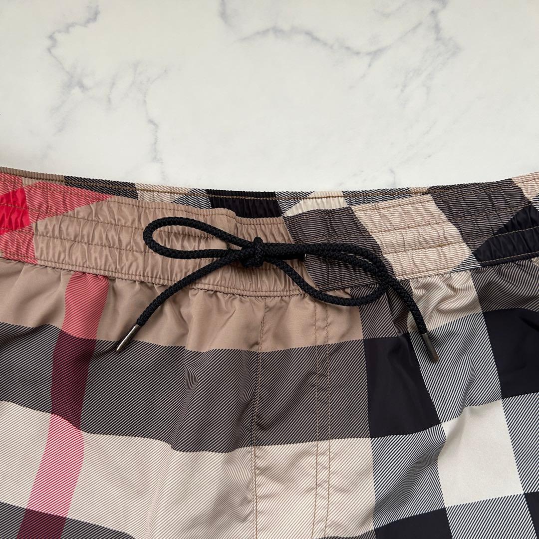 現行 バーバリー ハーフパンツ ノバチェック メガチェック ナイロン LG