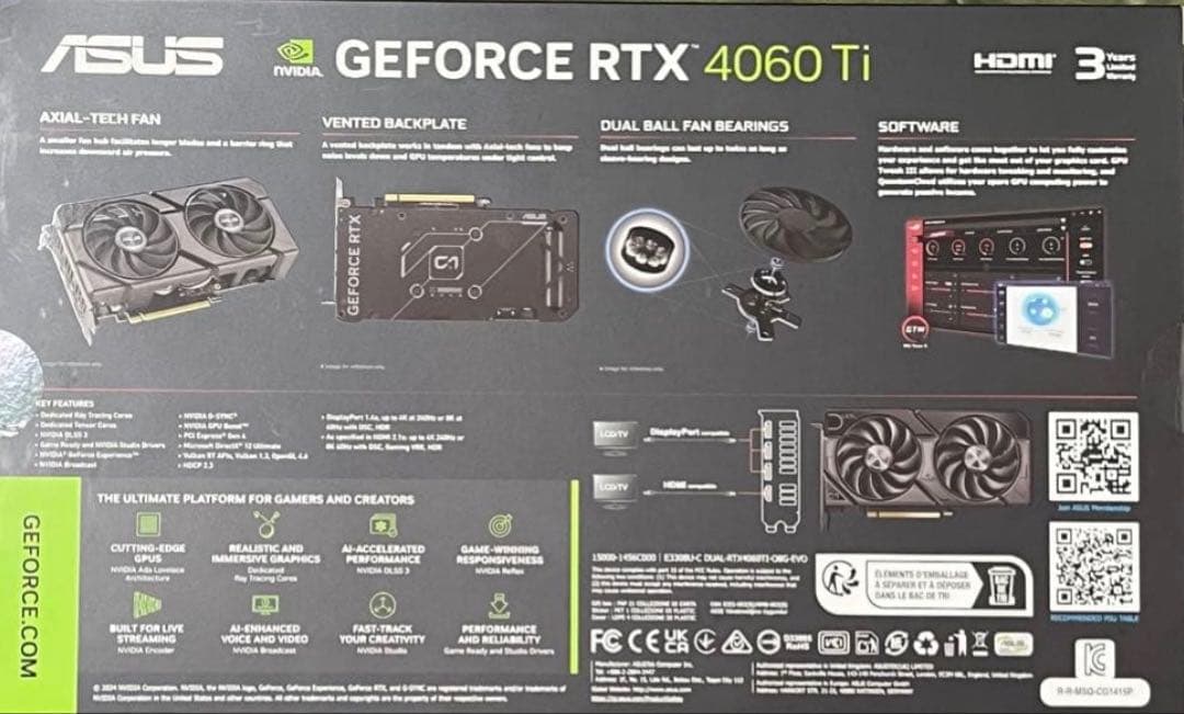 【週末特価】GeForce RTX 4060 Ti EVO OC Edition