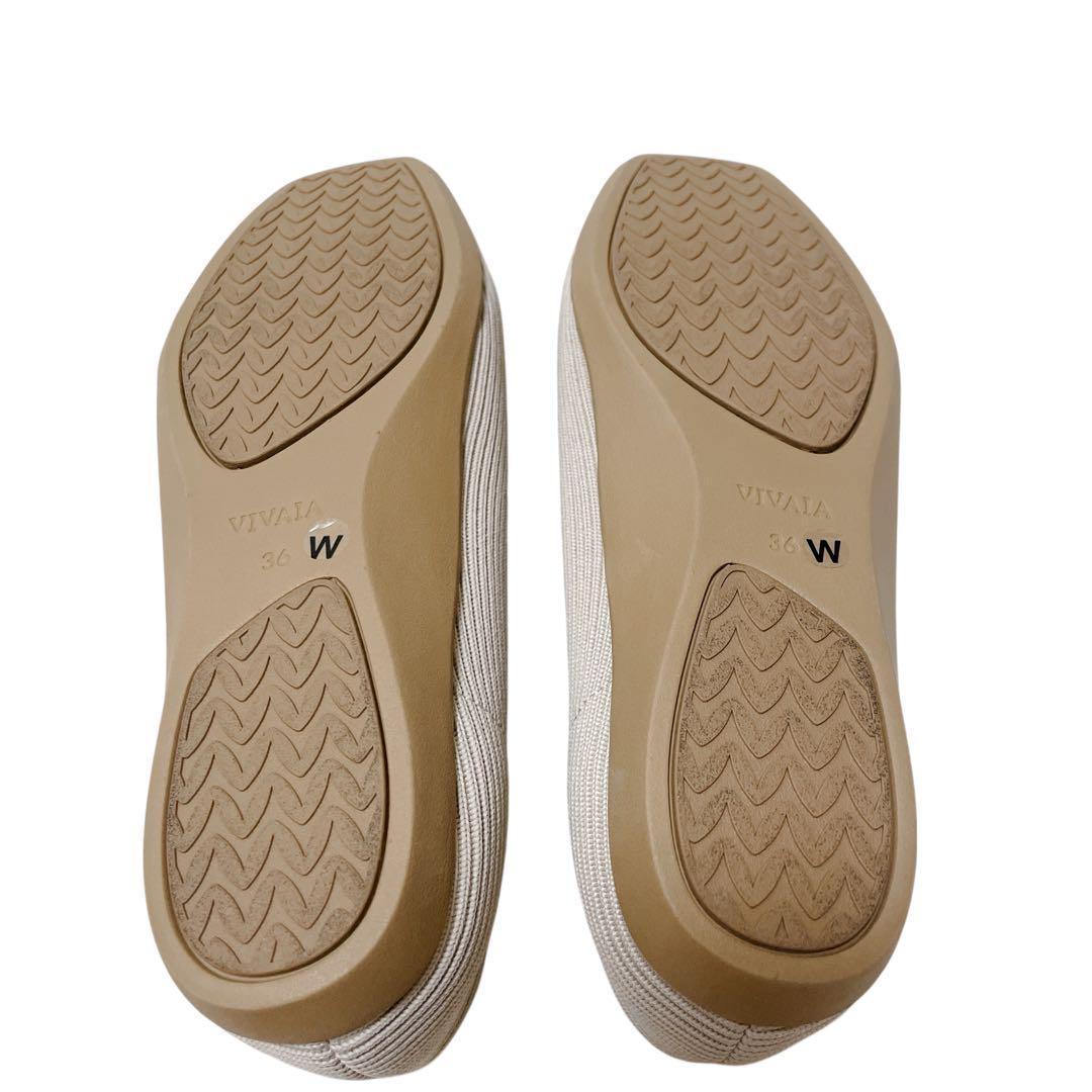 【新品】VIVAIA フラットシューズ スクエアトゥ Vカット