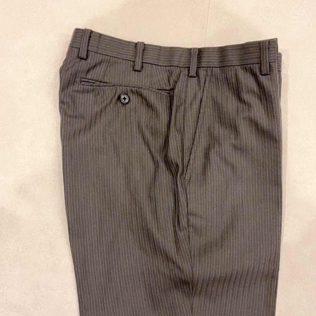 美品 BURBERRY BLACK LABEL ストライプ スーツ グレー