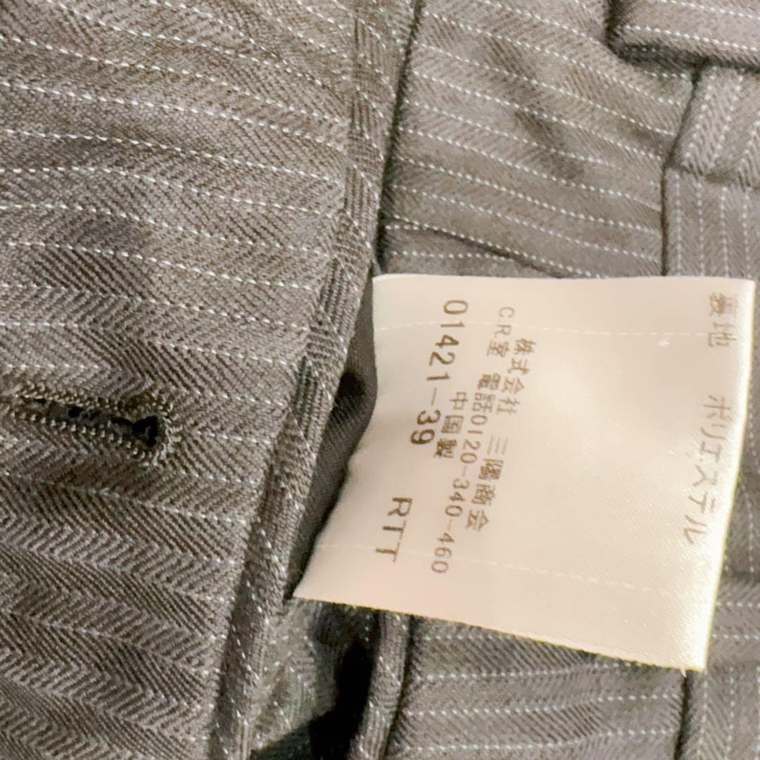 美品 BURBERRY BLACK LABEL ストライプ スーツ グレー