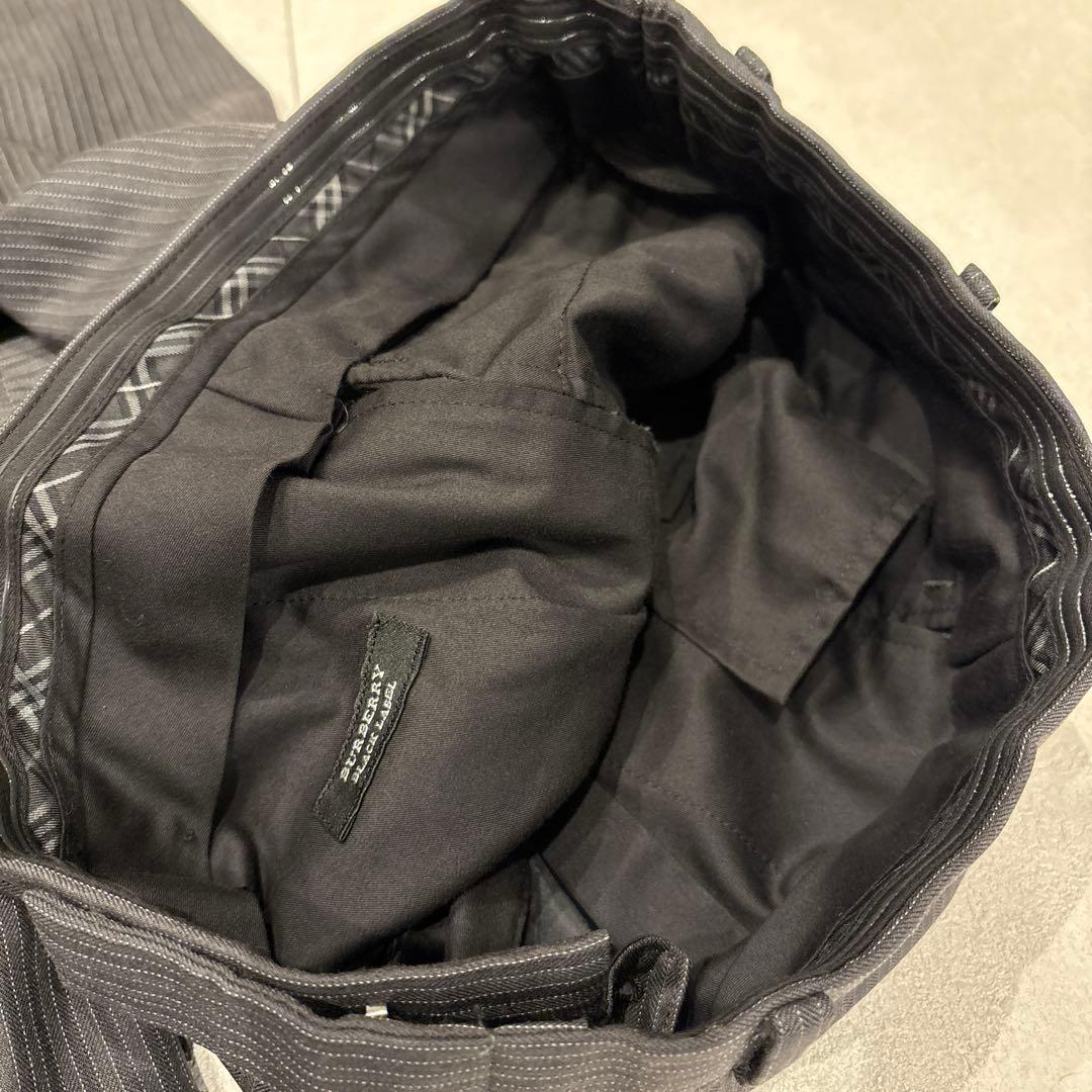 美品 BURBERRY BLACK LABEL ストライプ スーツ グレー