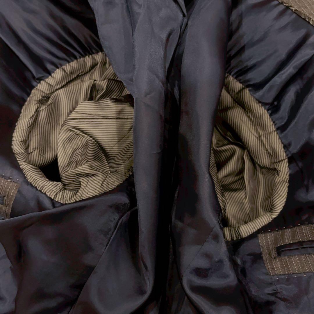 美品 BURBERRY BLACK LABEL ストライプ スーツ グレー