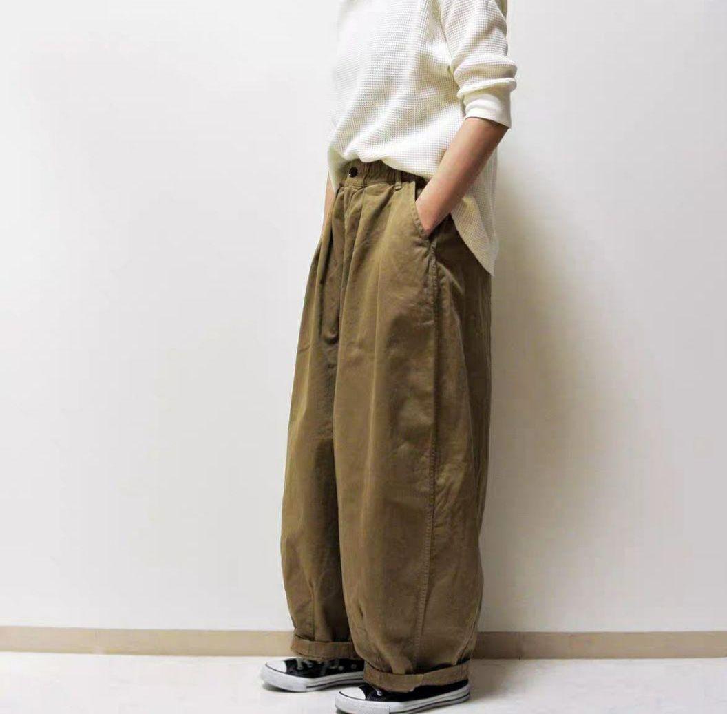 HARVESTY /ハーベスティ チノサーカスパンツ カーキベージュ　サイズ1