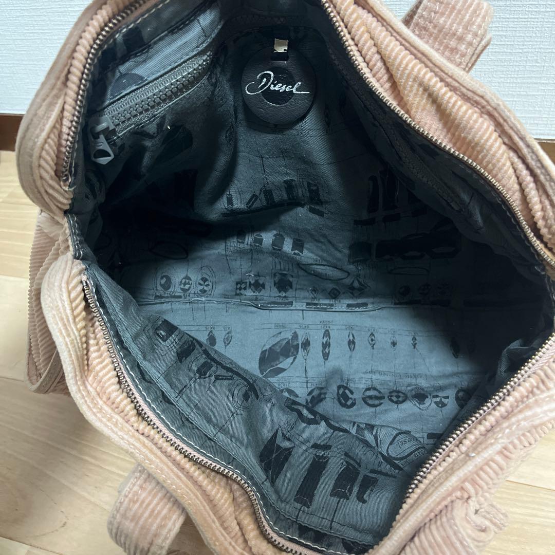 ディーゼル　コーデュロイ　バッグ　ベージュ　y2k
