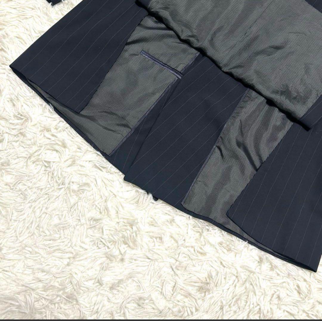 美品　ジョルジオアルマーニ　スーツ　56 ネイビー系　ストライプ　ダブル