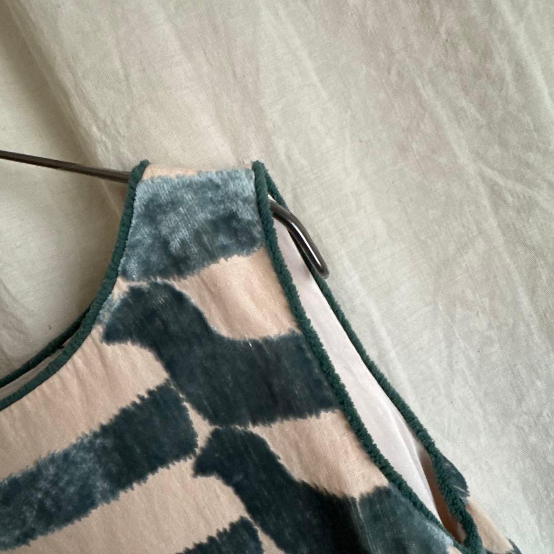 ミナペルホネン bird boat パイル刺繍 スリーブレス ドレス ワンピース