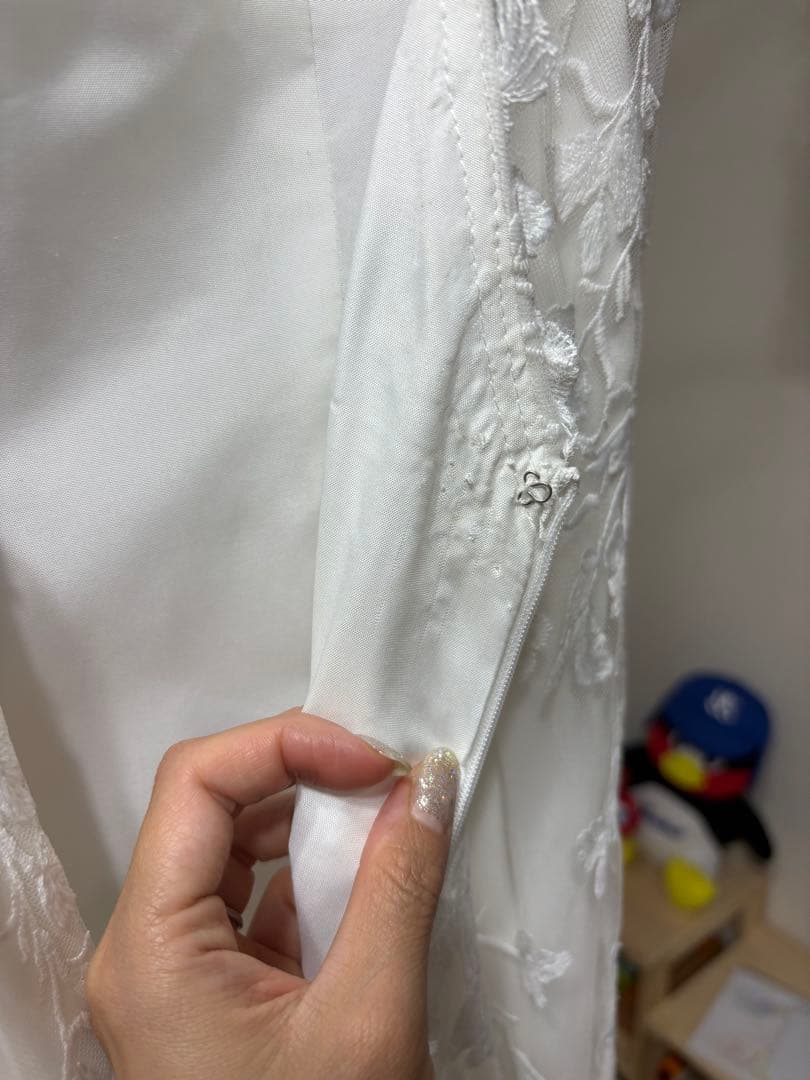 DRESS PRODUCTION 刺繍レース ソフト マーメイドドレス W230