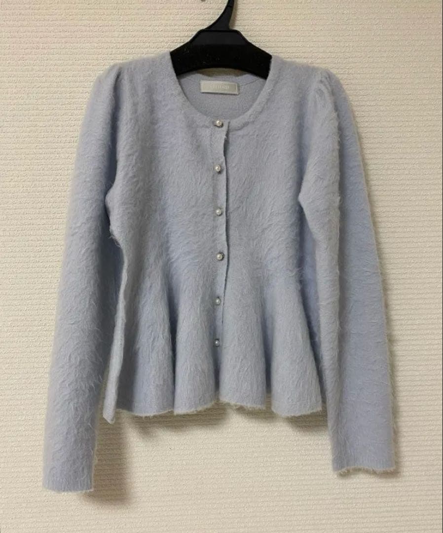 【CELFORD】ファーライクペプラムカーディガン