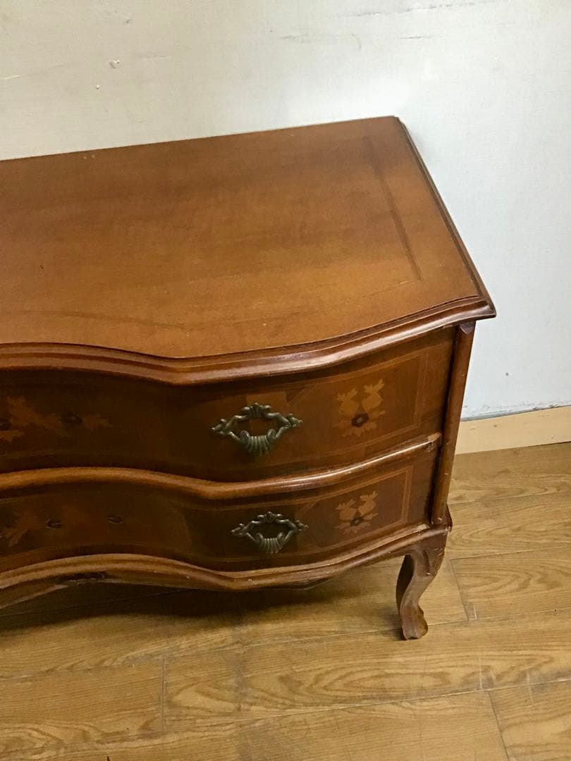 管379☆イタリア製☆ヴェローナクラシック☆象嵌細工☆2段チェスト