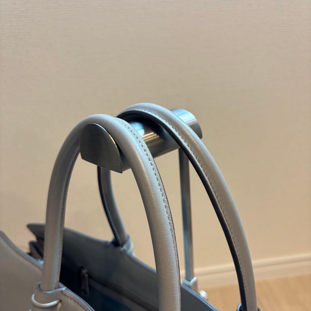 【美品】TOD’S トッズ メディオ　ハンドバッグ 2way タッセル　グレー