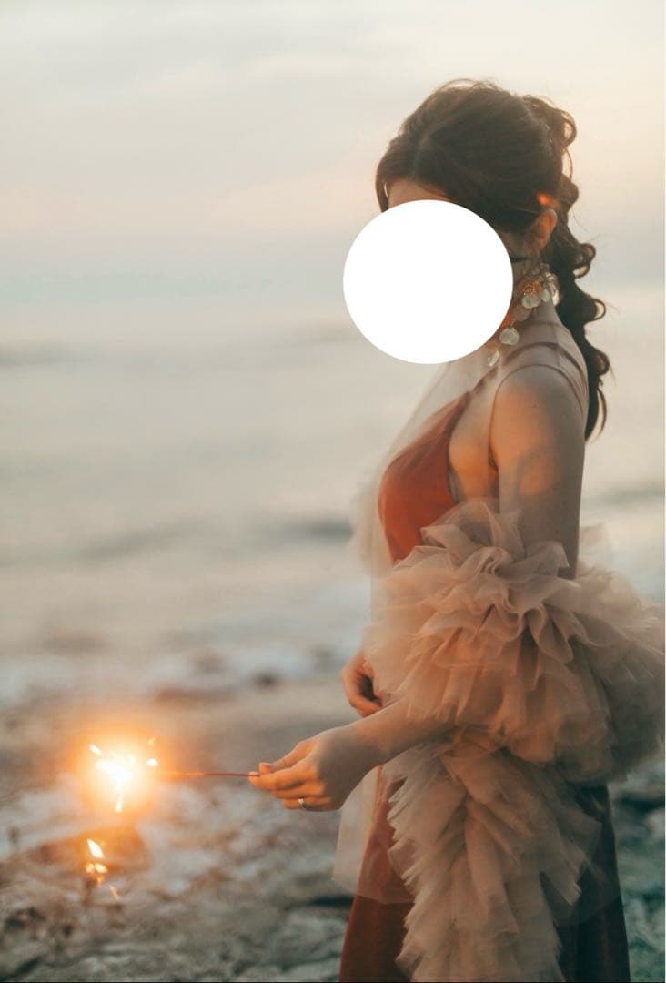 ベージュ　ボレロ