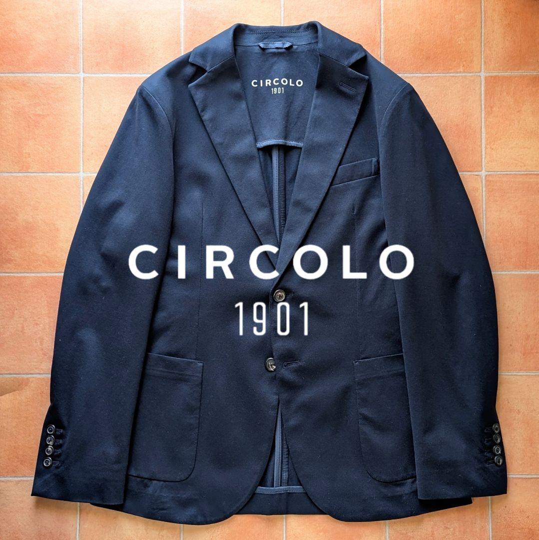 CIRCOLO1901 ジャージージャケット ネイビー ストレッチ 46サイズ