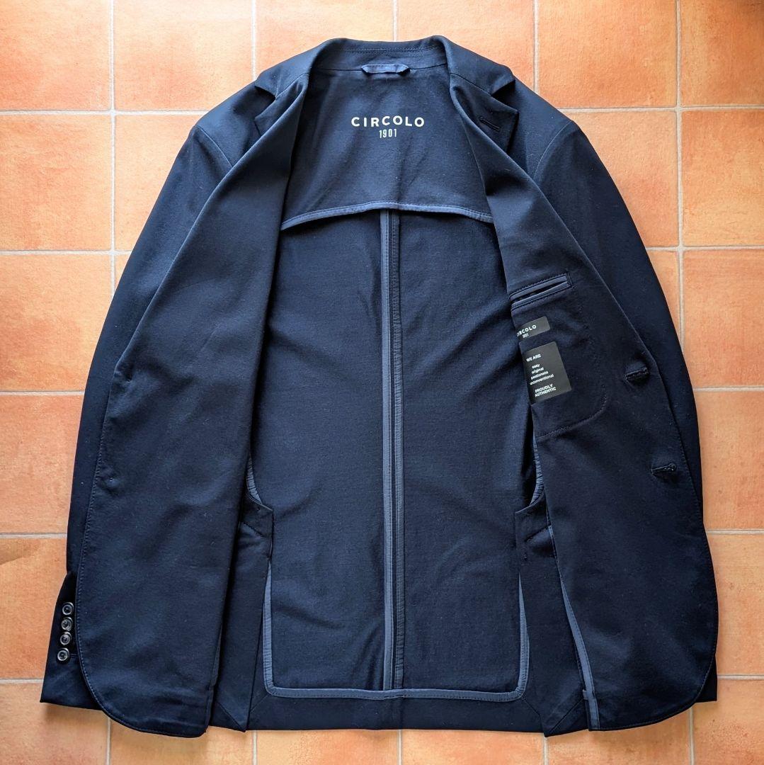 CIRCOLO1901 ジャージージャケット ネイビー ストレッチ 46サイズ