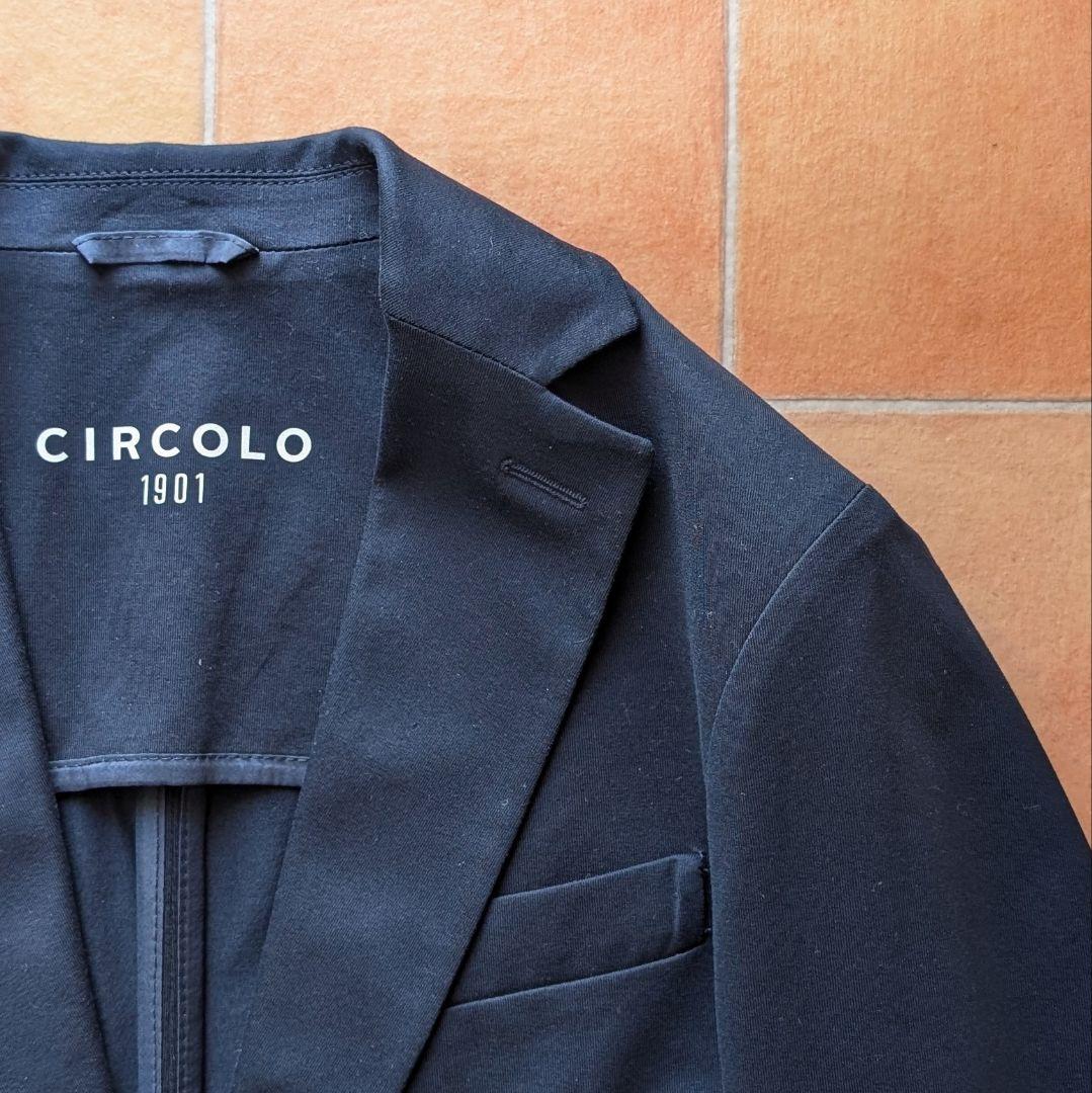 CIRCOLO1901 ジャージージャケット ネイビー ストレッチ 46サイズ