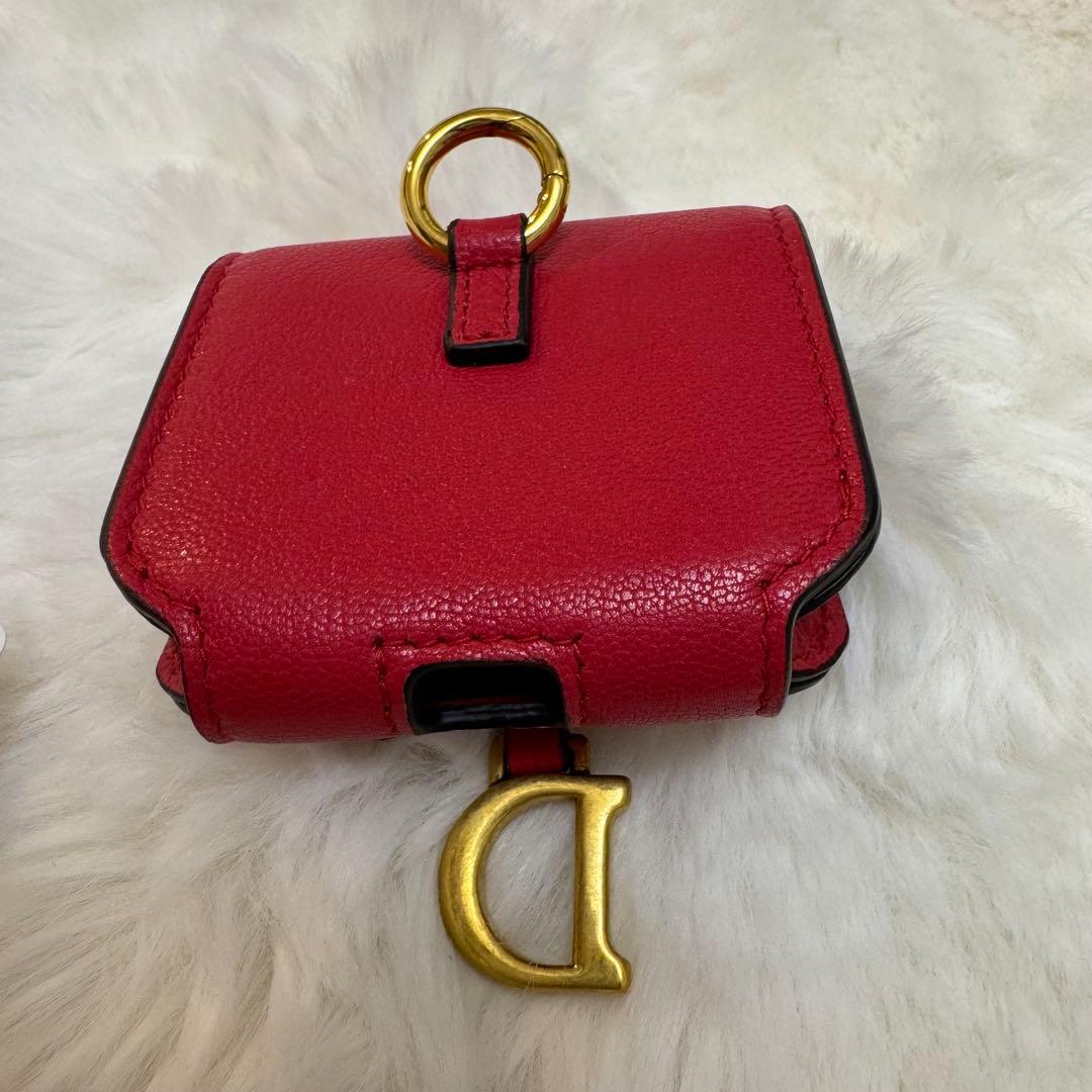 Dior AirPods レザー イヤホンケース 新品 ルビーレッド ゴールド