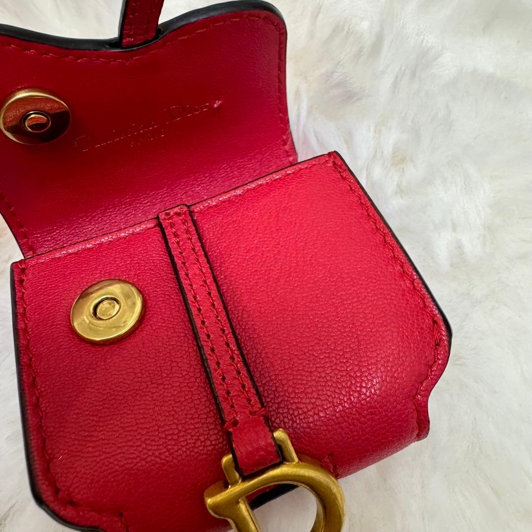 Dior AirPods レザー イヤホンケース 新品 ルビーレッド ゴールド