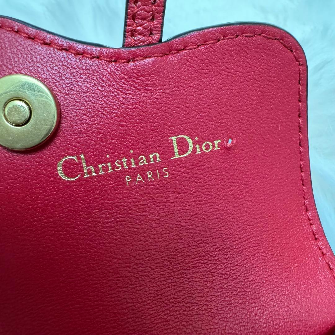 Dior AirPods レザー イヤホンケース 新品 ルビーレッド ゴールド
