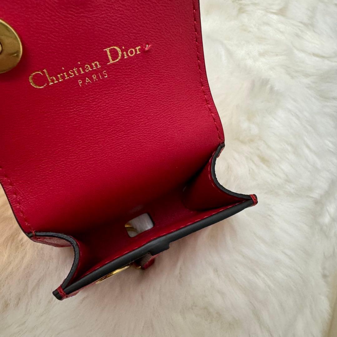 Dior AirPods レザー イヤホンケース 新品 ルビーレッド ゴールド