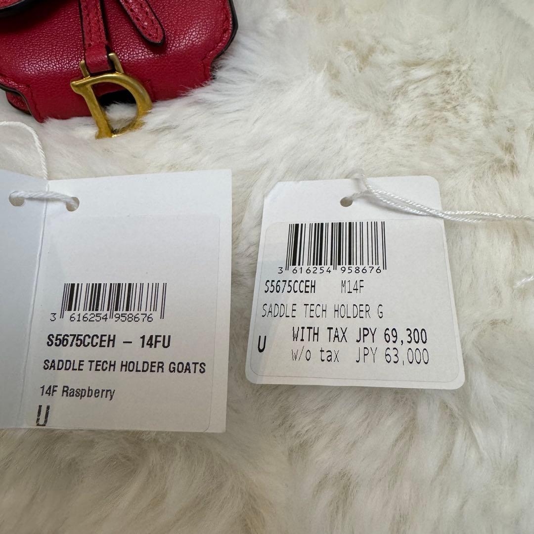 Dior AirPods レザー イヤホンケース 新品 ルビーレッド ゴールド