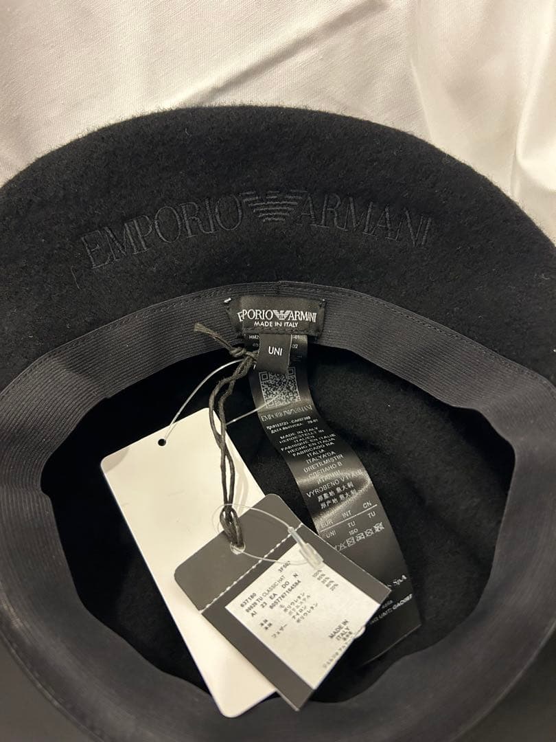 エンポリオ　アルマーニ　キャスケット　ベレー帽