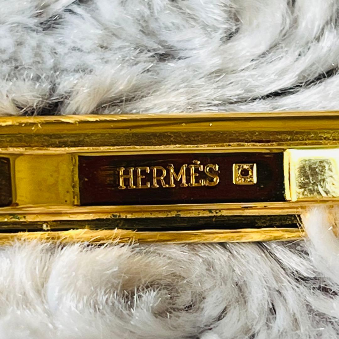 HERMES エマイユ 七宝焼き レッド ネクタイタイピン　タイバー