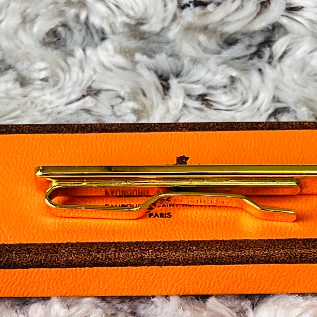 HERMES エマイユ 七宝焼き レッド ネクタイタイピン　タイバー