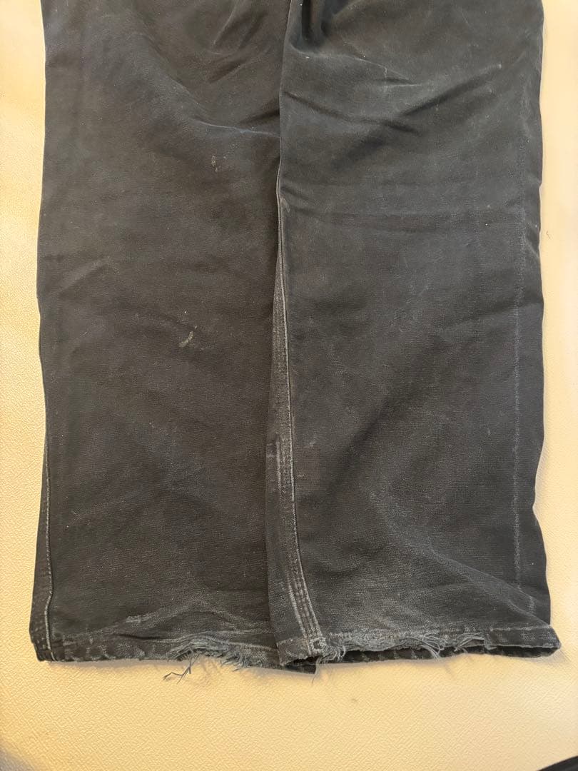 usa製 90s カーハート Carhartt ダブルニー ブラック！w34