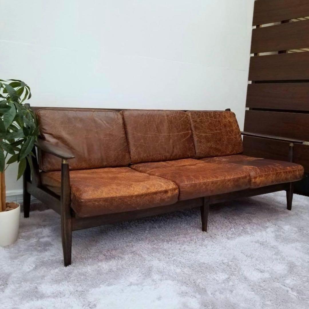 journal standard furniture 3人掛けソファ　本革