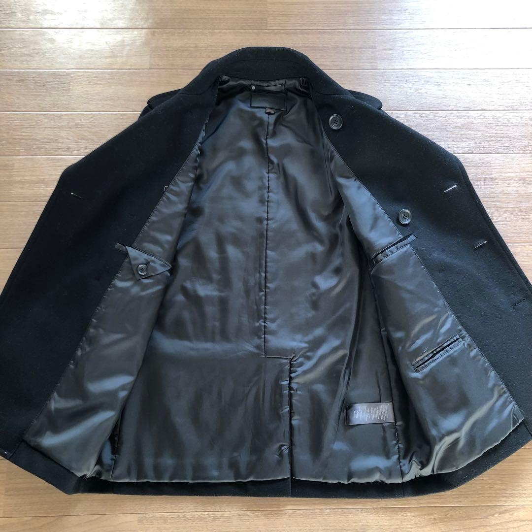 【良品】COACH コーチ ピーコート 黒 ダブル ウール サイズS