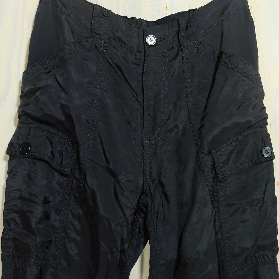 トリコ　コムデギャルソン キュプラ カーゴパンツ S 濃紺