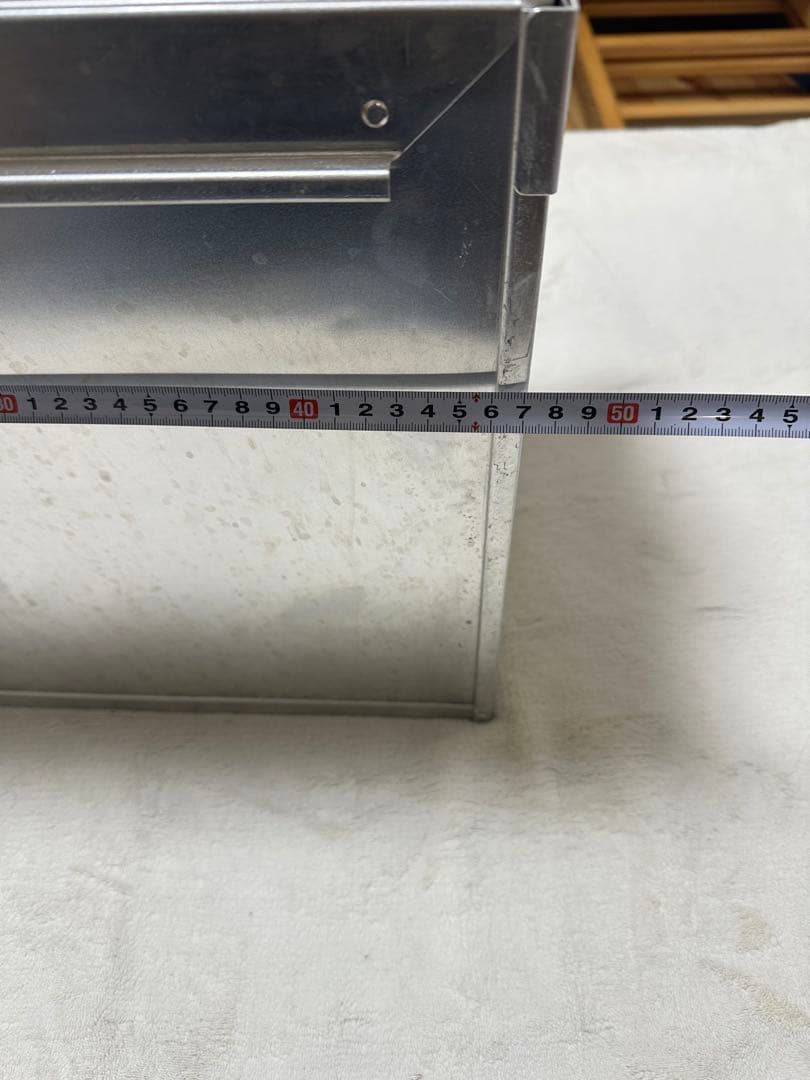 出前用 アルミ製 おかもち (木製棚/持ち手付き) 【中古・未使用】 長期保管品