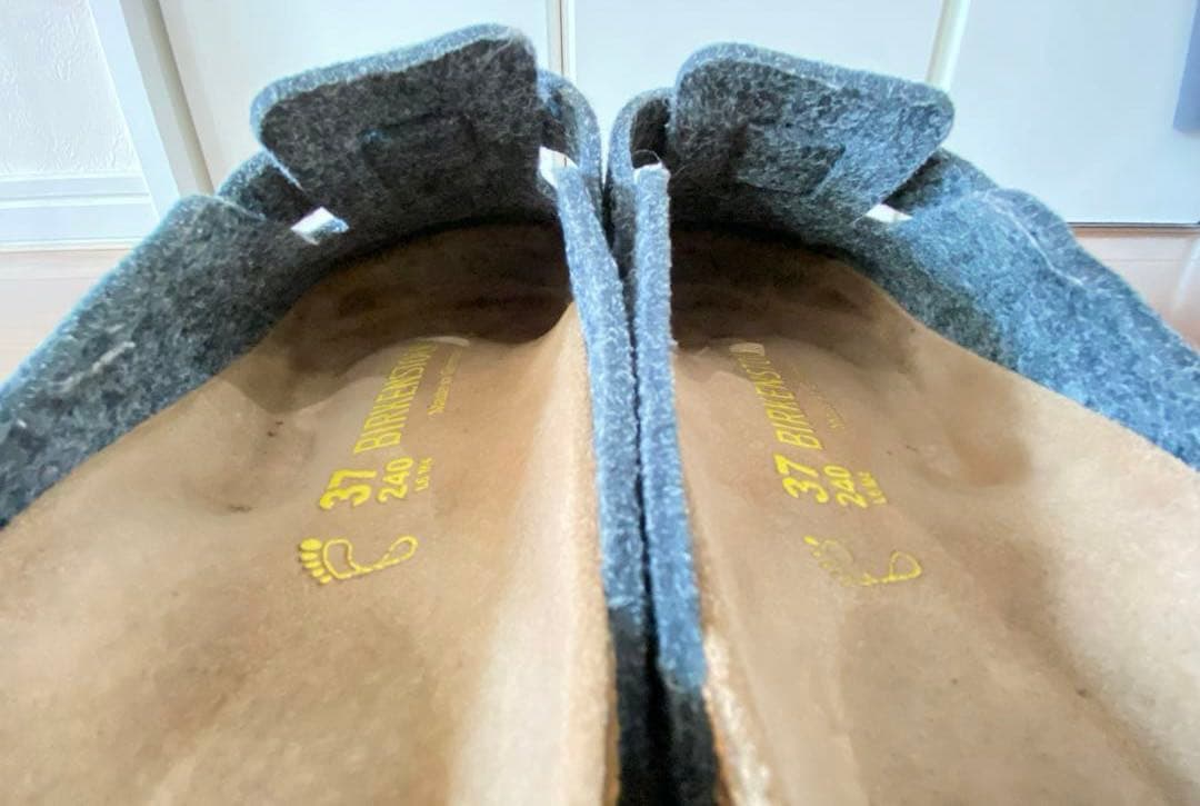 ★本日値下げ中　美品　レア　ビルケンシュトック　ボストン　フェルト　グレー　37