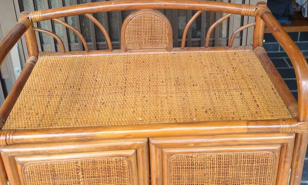 ラタン製シューラック ６段　収納