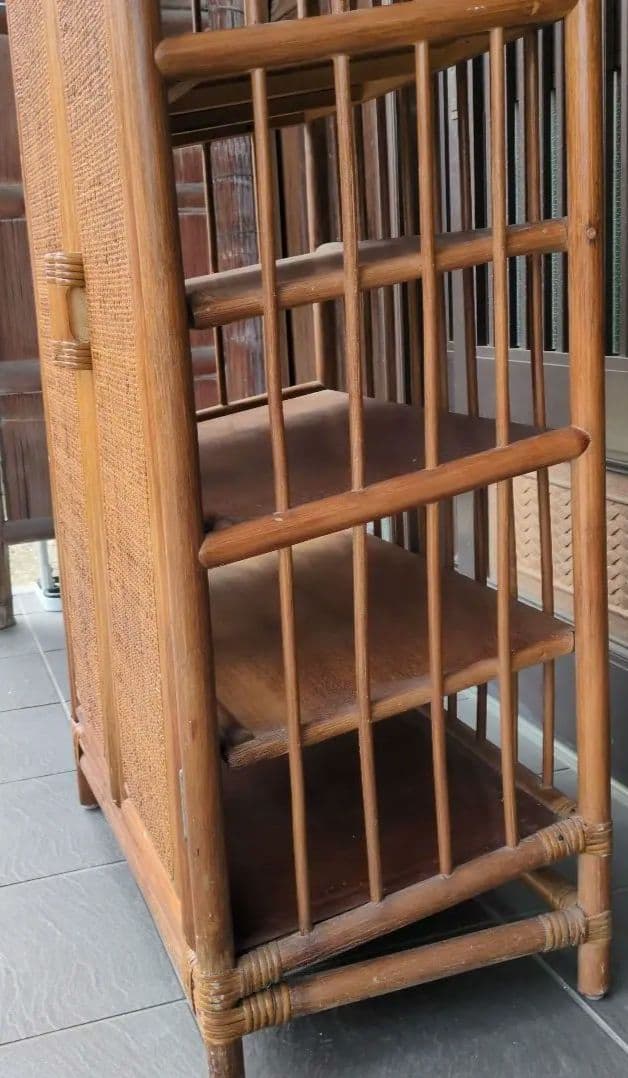ラタン製シューラック ６段　収納