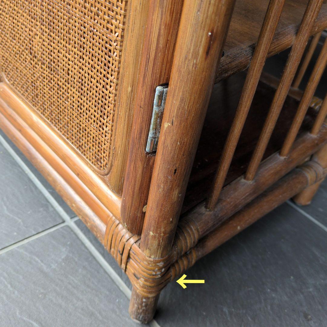 ラタン製シューラック ６段　収納