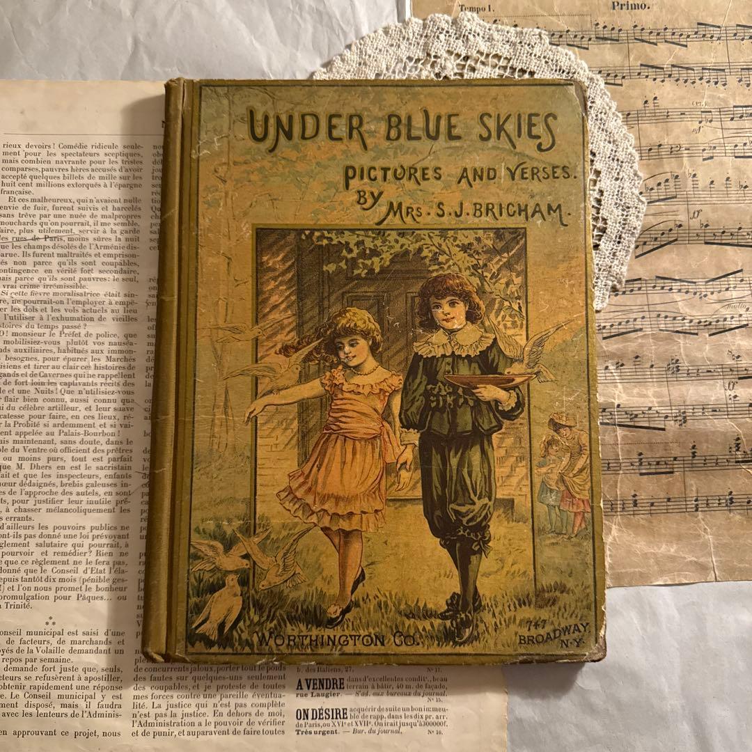 1894年アンティーク美しい挿絵ヴィクトリアン洋書　絵本ジャンクジャーナル古書