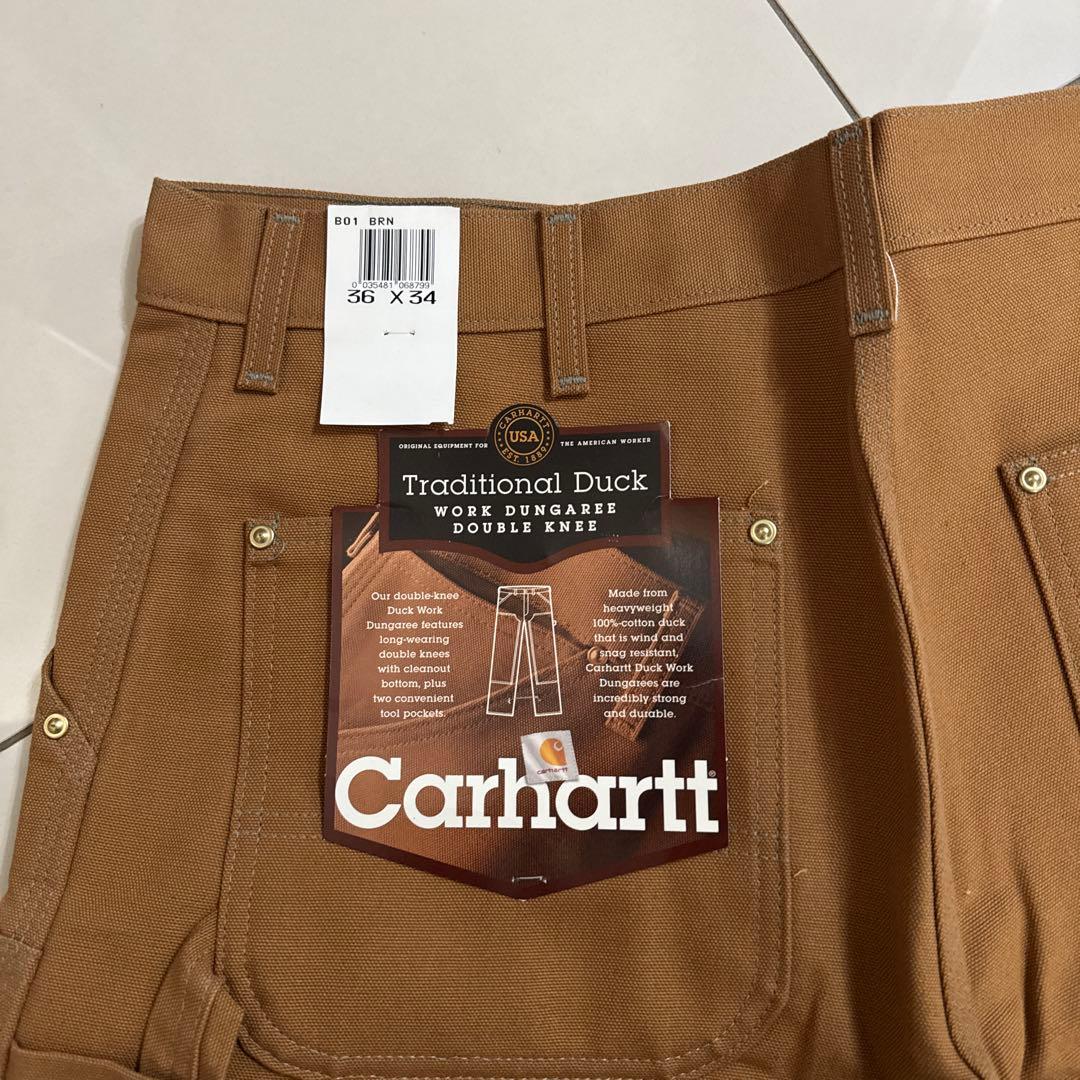 90's Carhartt ダブルニーペインターパンツ BRN W36 タグ付き