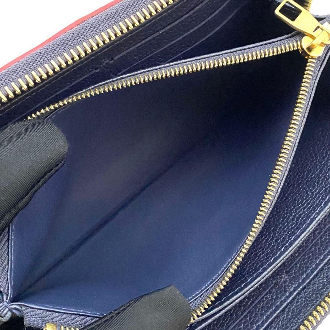 【極美品】ルイヴィトン アンプラント ジッピーウォレット 長財布 新型 ネイビー